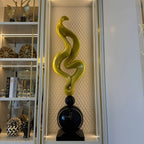 Wynari | Contemporary Gold Abstract Floor Sculpture | Fiberglass Sculptural Art