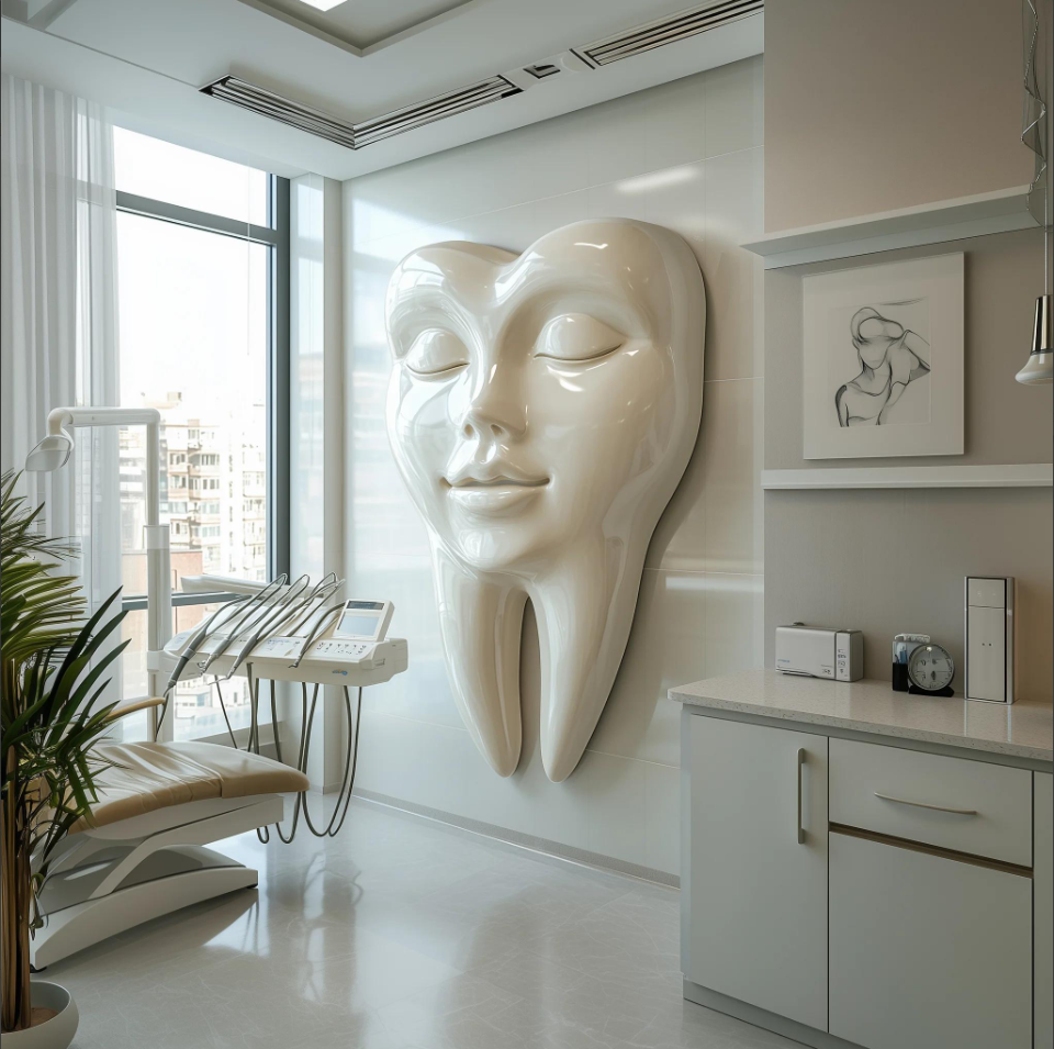 Worena | Diş Klinikleri İçin Çağdaş Üç Boyutlu Duvar Heykeli