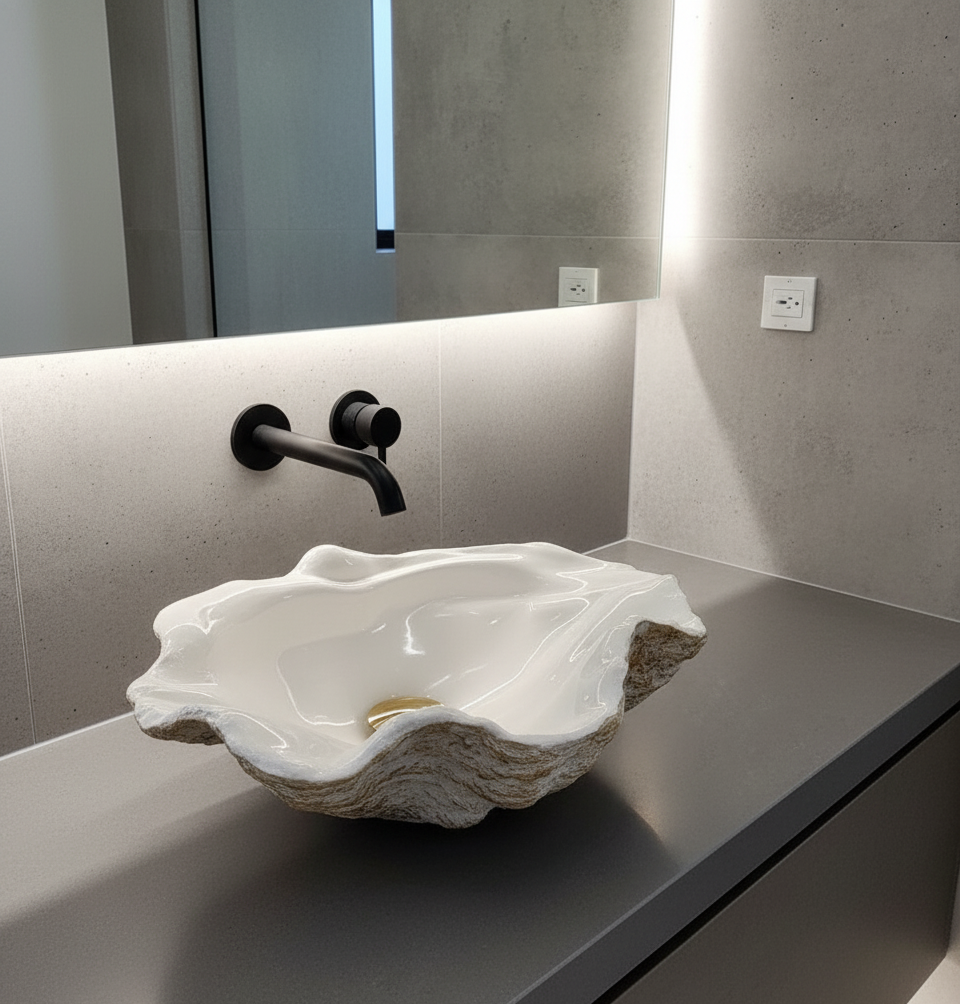 Pevana | Mimari İstiridye Formlu Çanak Lavabo